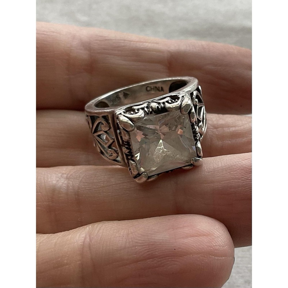 vintage Silpada ring Size 6.5 925 sterling silver Clear Tone Estate Jewelry - Picture 3 of 8